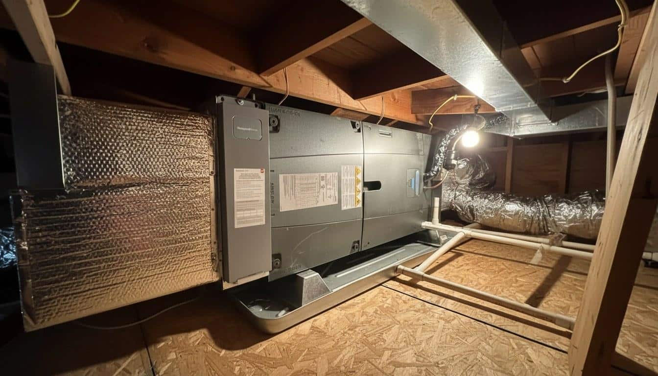 Completed furnace repair work at Shalom Heating & Air