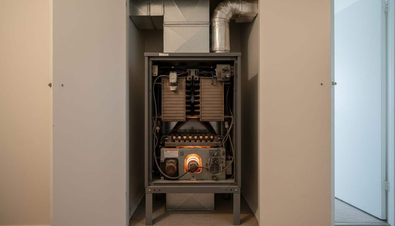 Completed furnace repair work at Shalom Heating & Air