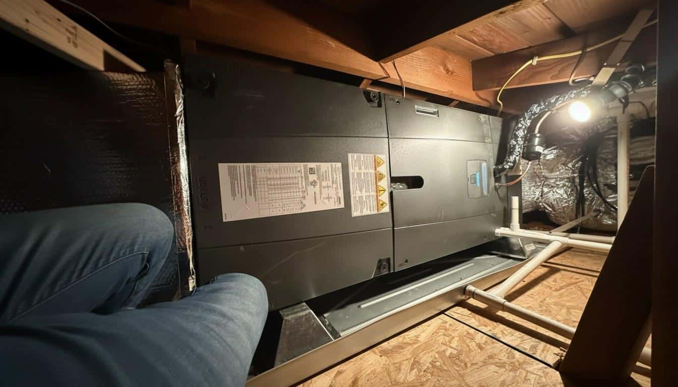 Completed furnace repair work at Shalom Heating & Air
