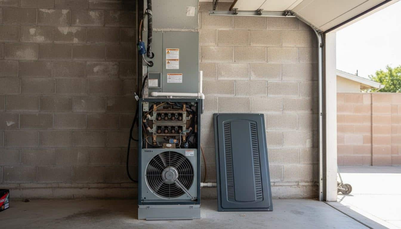Completed furnace repair work at Shalom Heating & Air
