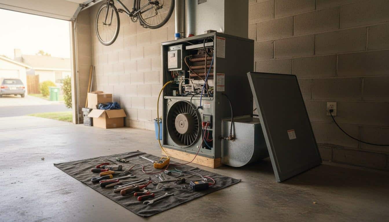 Completed furnace repair work at Shalom Heating & Air