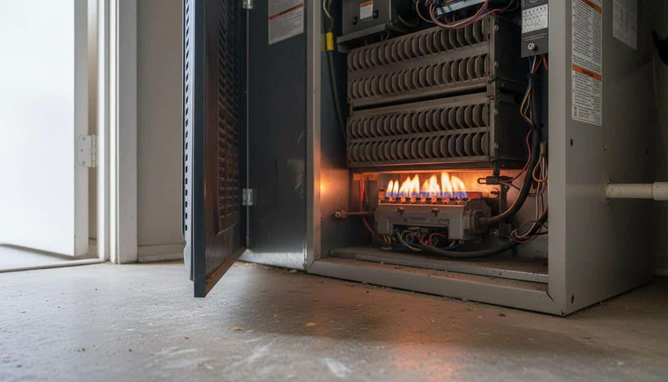 Completed furnace repair work at Shalom Heating & Air