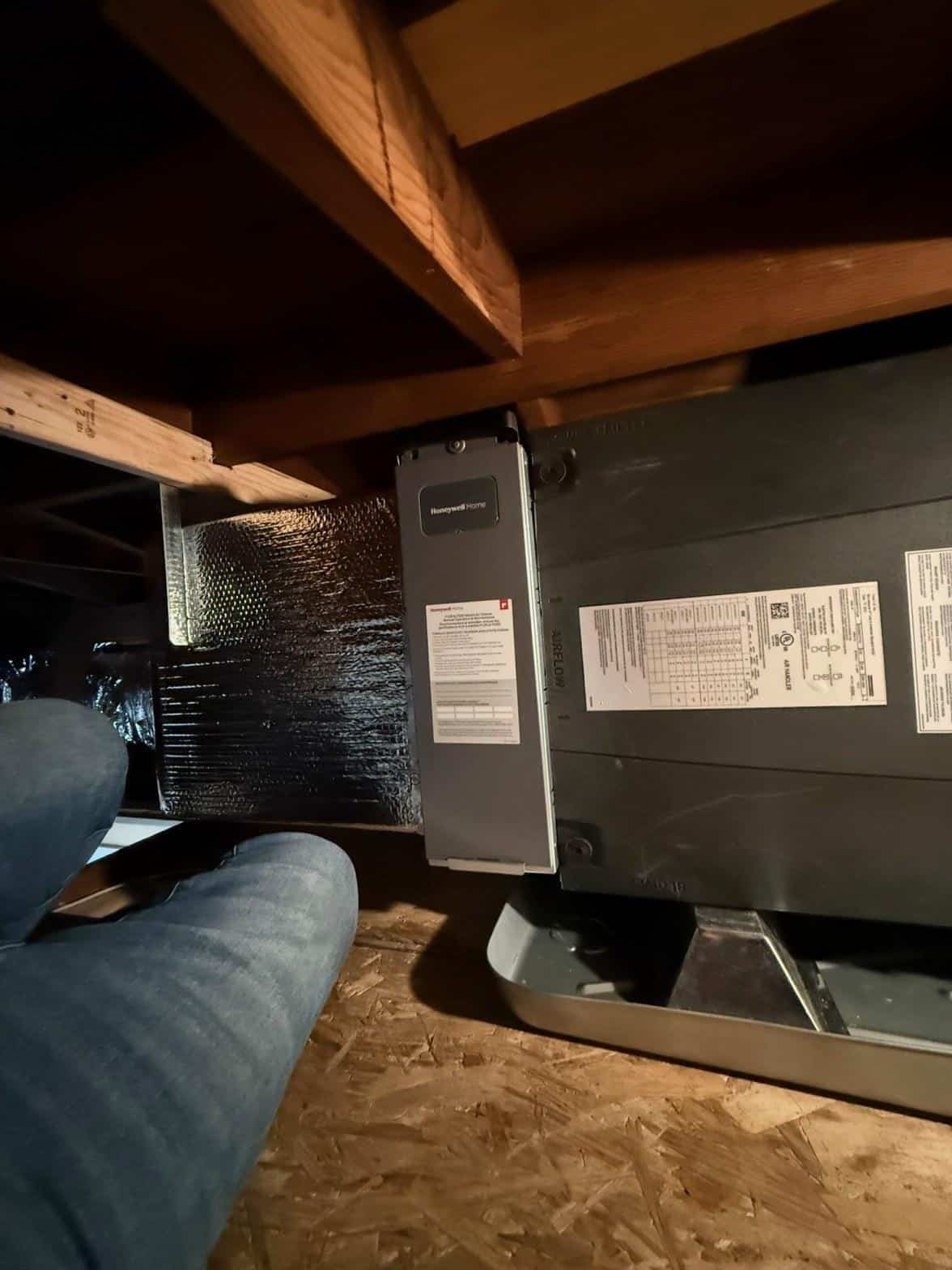 Completed furnace repair work at Shalom Heating & Air