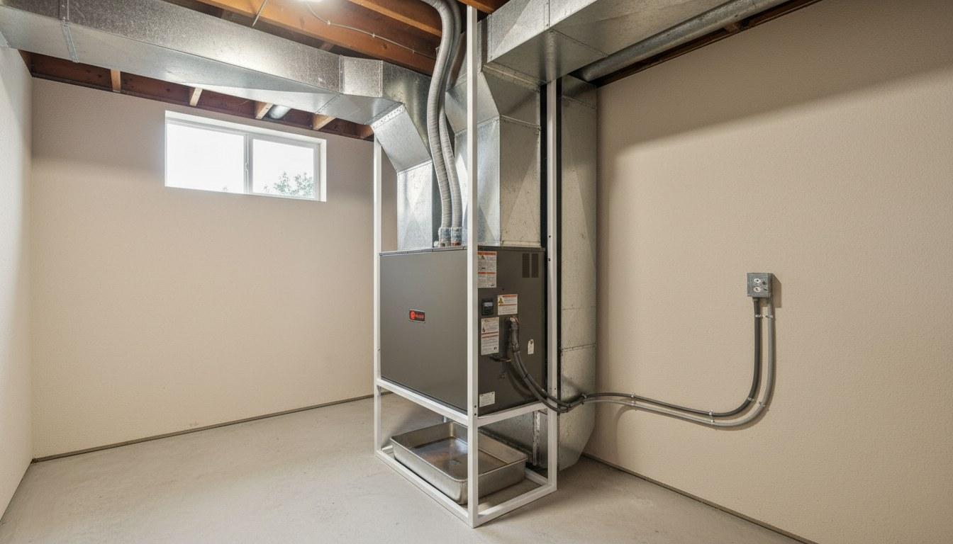 Finished furnace repair work at Shalom Heating & Air