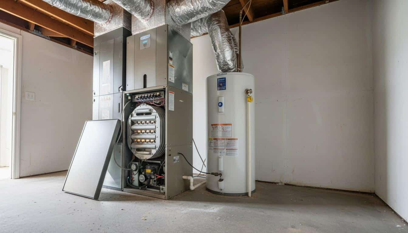 Completed furnace repair work at Shalom Heating & Air