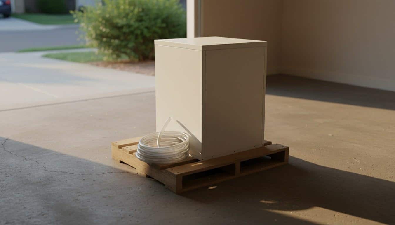 New high-efficiency gas furnace ready for installation in a Southern California home