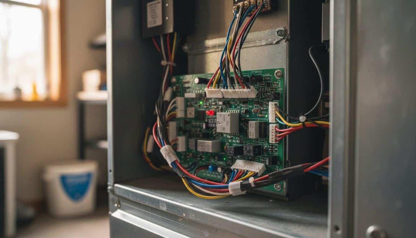 Completed furnace repair work at Shalom Heating & Air