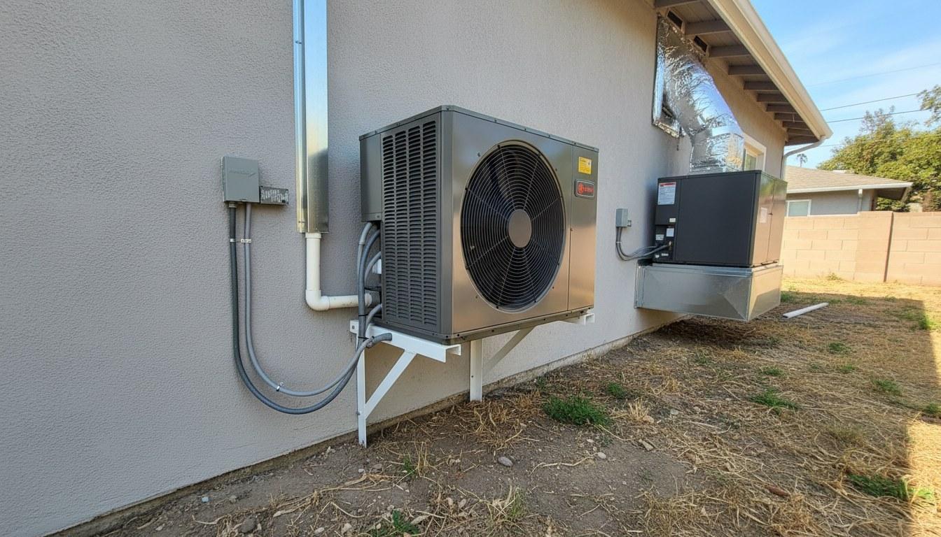 Finished air conditioning installation repair maintenance work at Shalom Heating & Air
