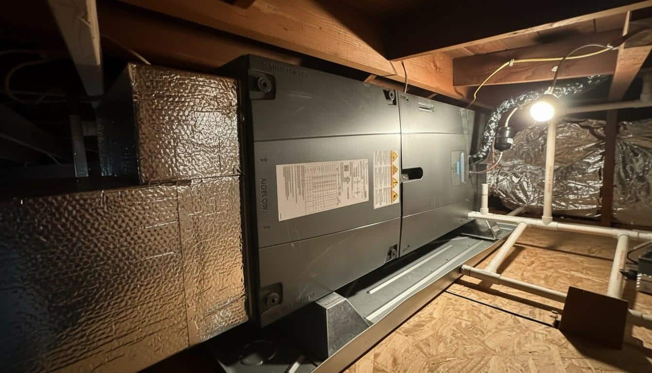 Finished air conditioning installation repair maintenance work at Shalom Heating & Air