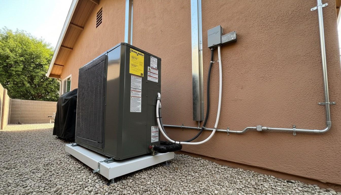 Finished ac repair work at Shalom Heating & Air