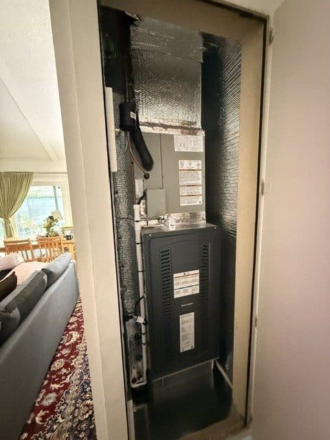 Residential gas furnace serviced by Shalom Heating & Air