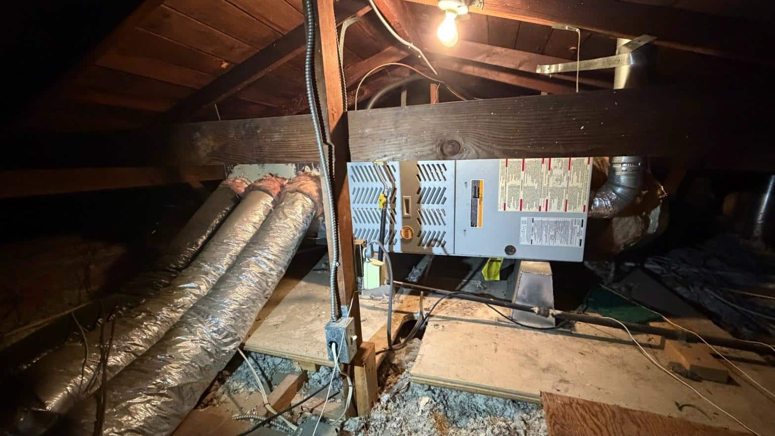 Completed furnace repair work at Shalom Heating & Air