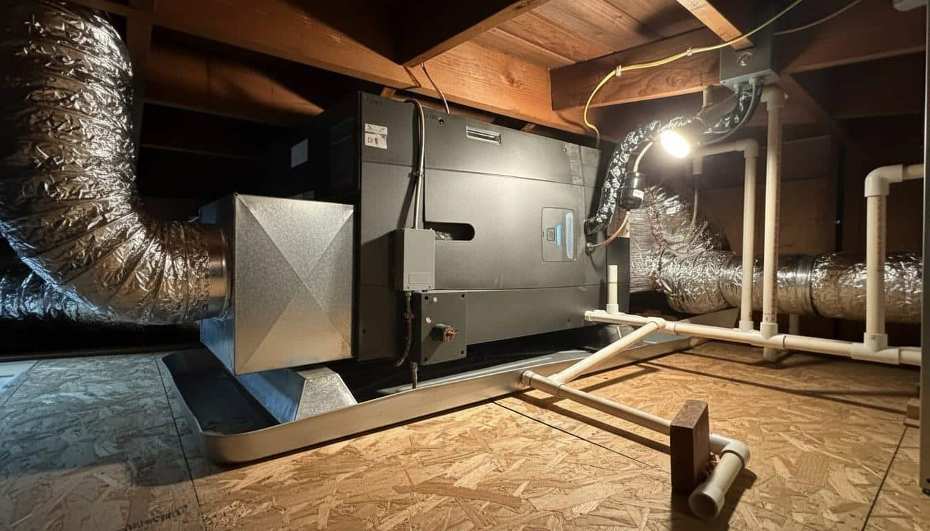 Completed air purification ventilation work at Shalom Heating & Air