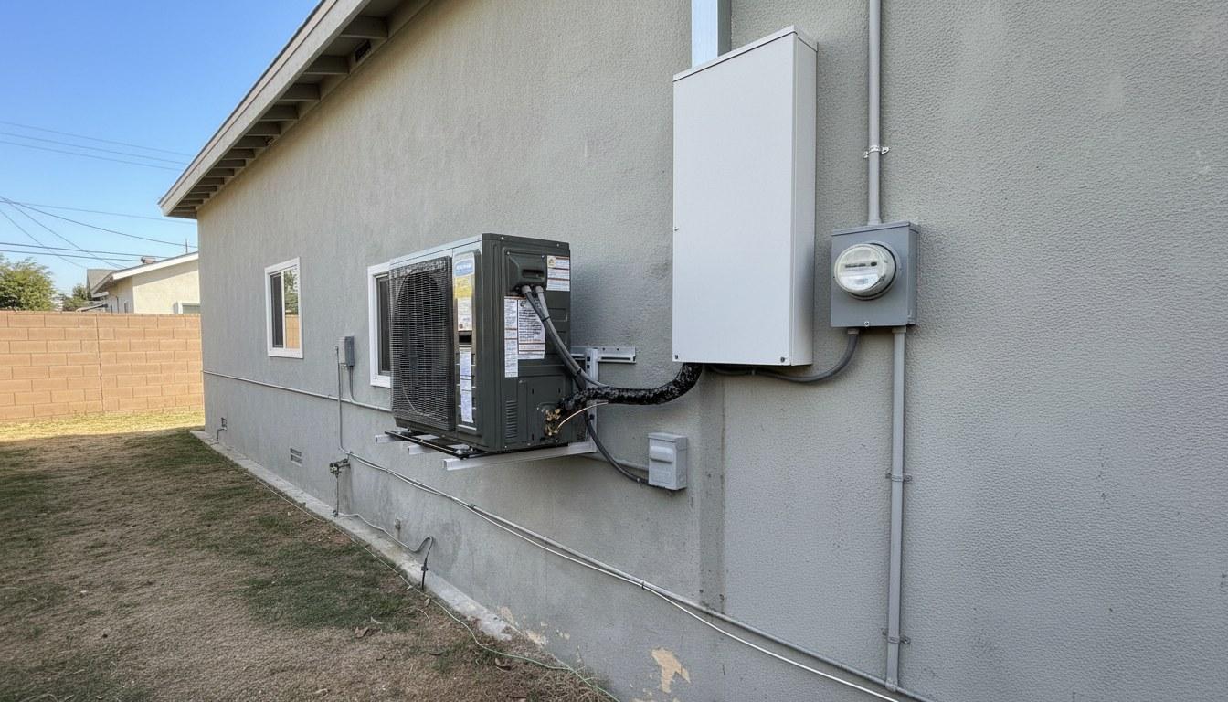 Completed ductless mini split installation service work at Shalom Heating & Air