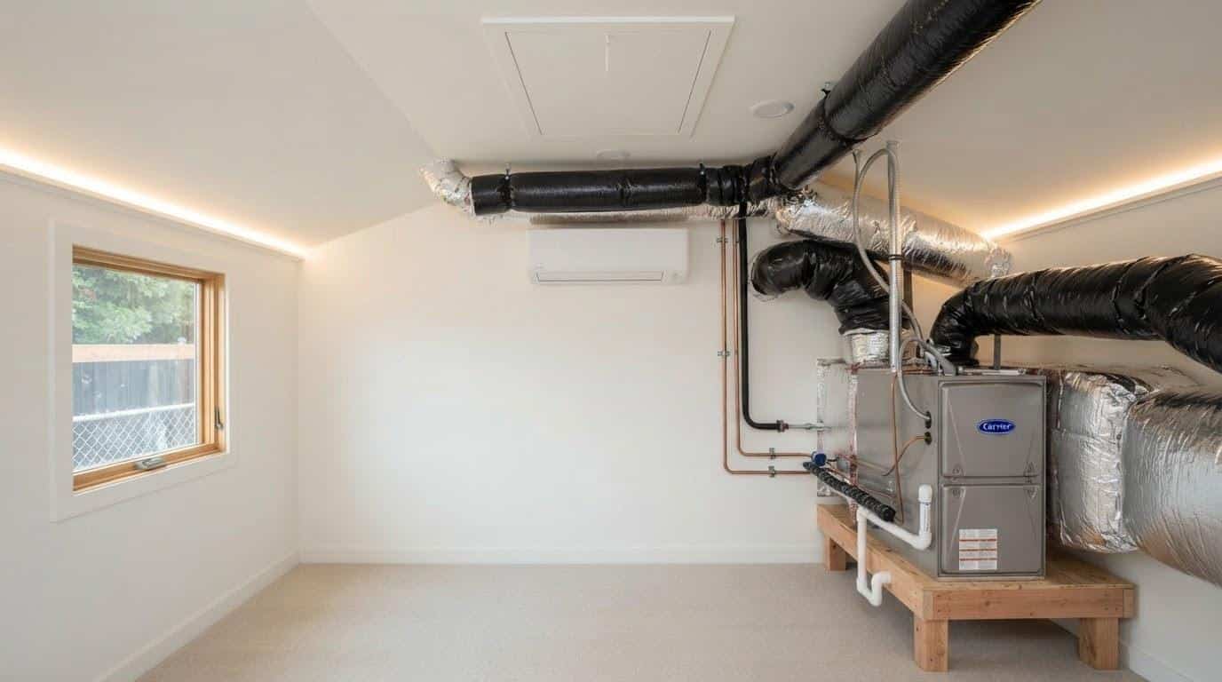 Completed indoor air quality work at Shalom Heating & Air