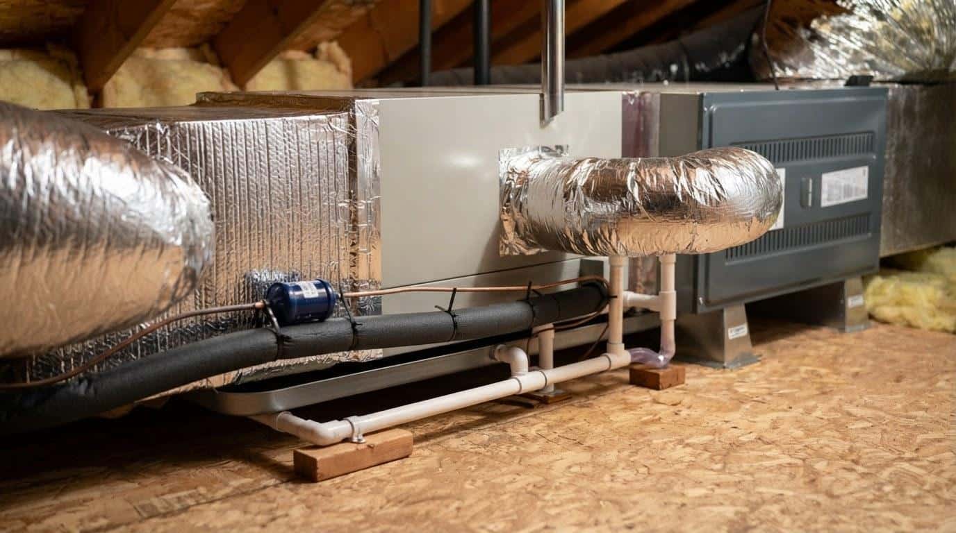 Completed ductless mini split installation service work at Shalom Heating & Air