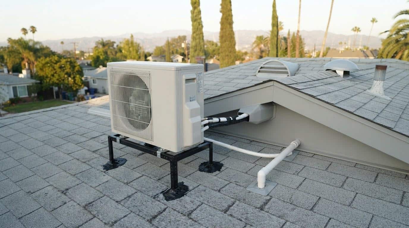 Completed ductless mini split installation service work at Shalom Heating & Air