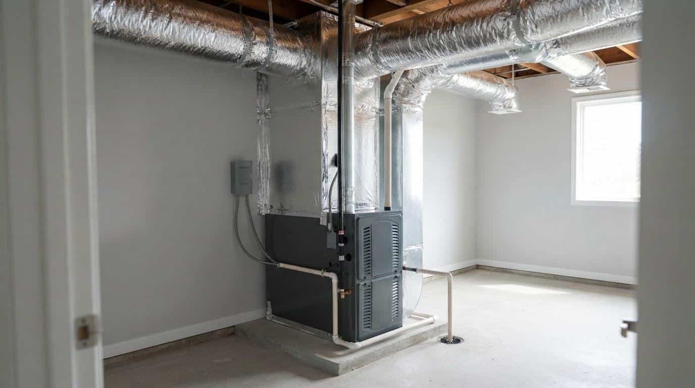 Completed ductwork work at Shalom Heating & Air