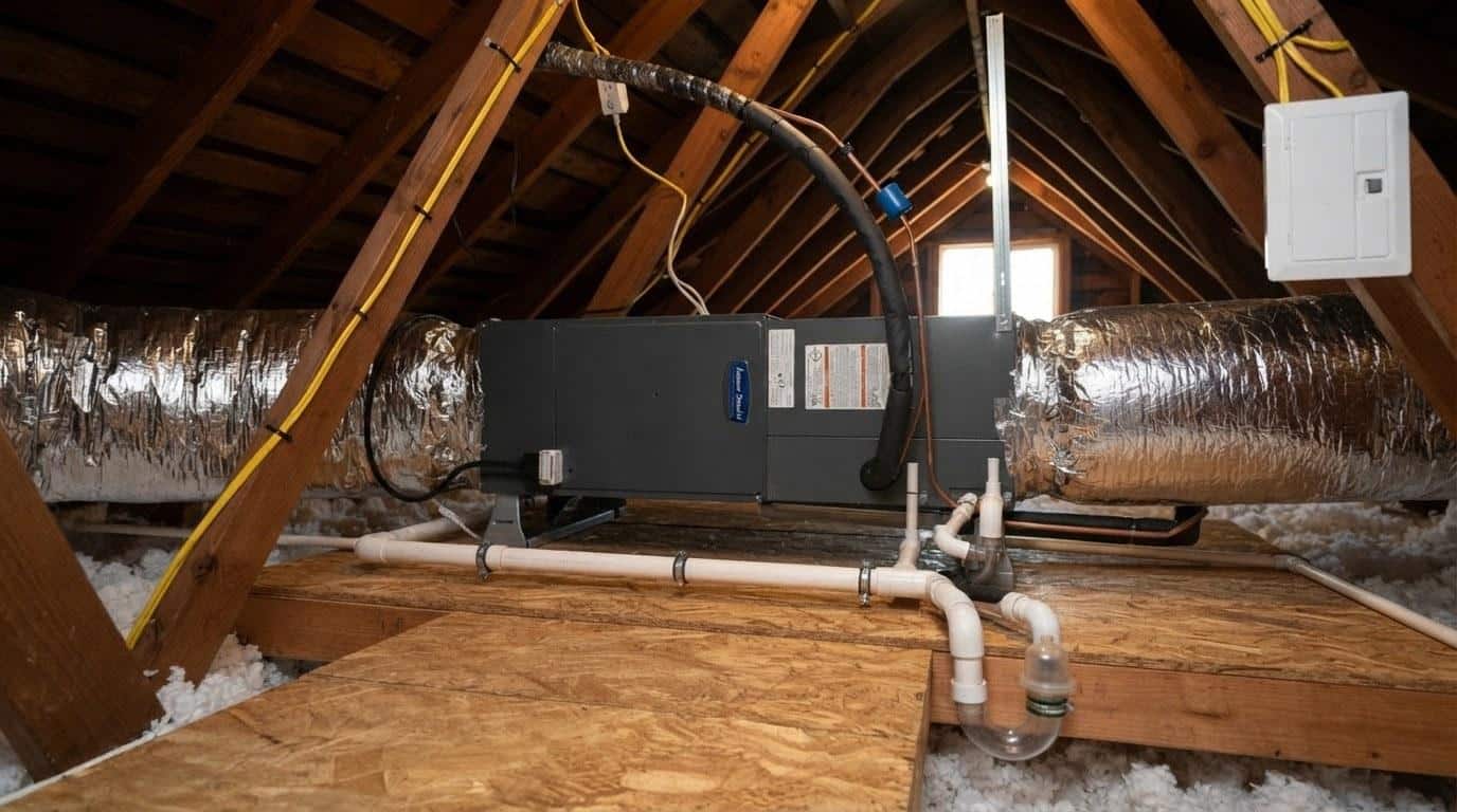 Completed ductwork work at Shalom Heating & Air