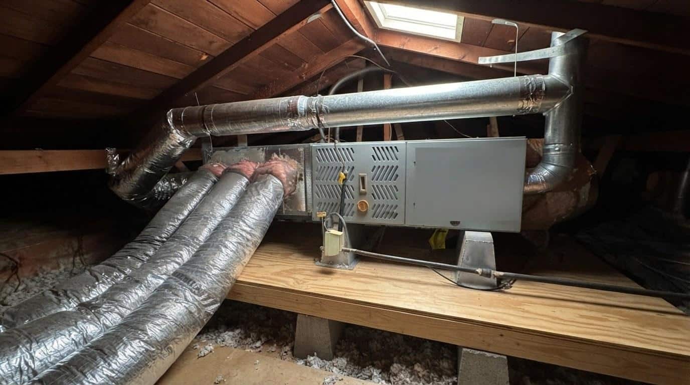 Completed ductwork work at Shalom Heating & Air