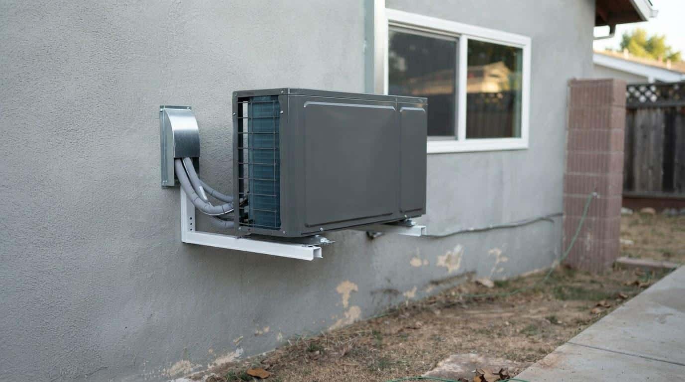 Finished ductless mini split installation service work at Shalom Heating & Air