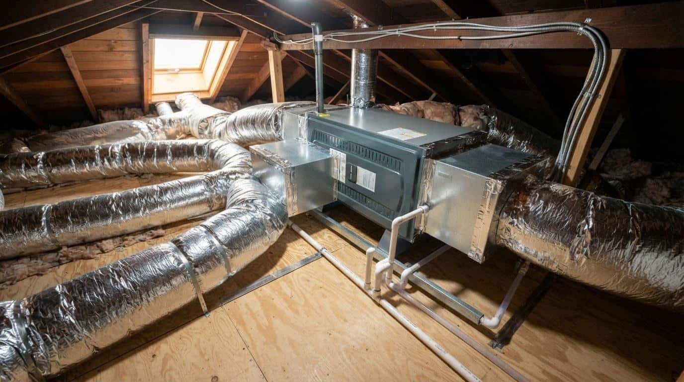 Completed air purification ventilation work at Shalom Heating & Air