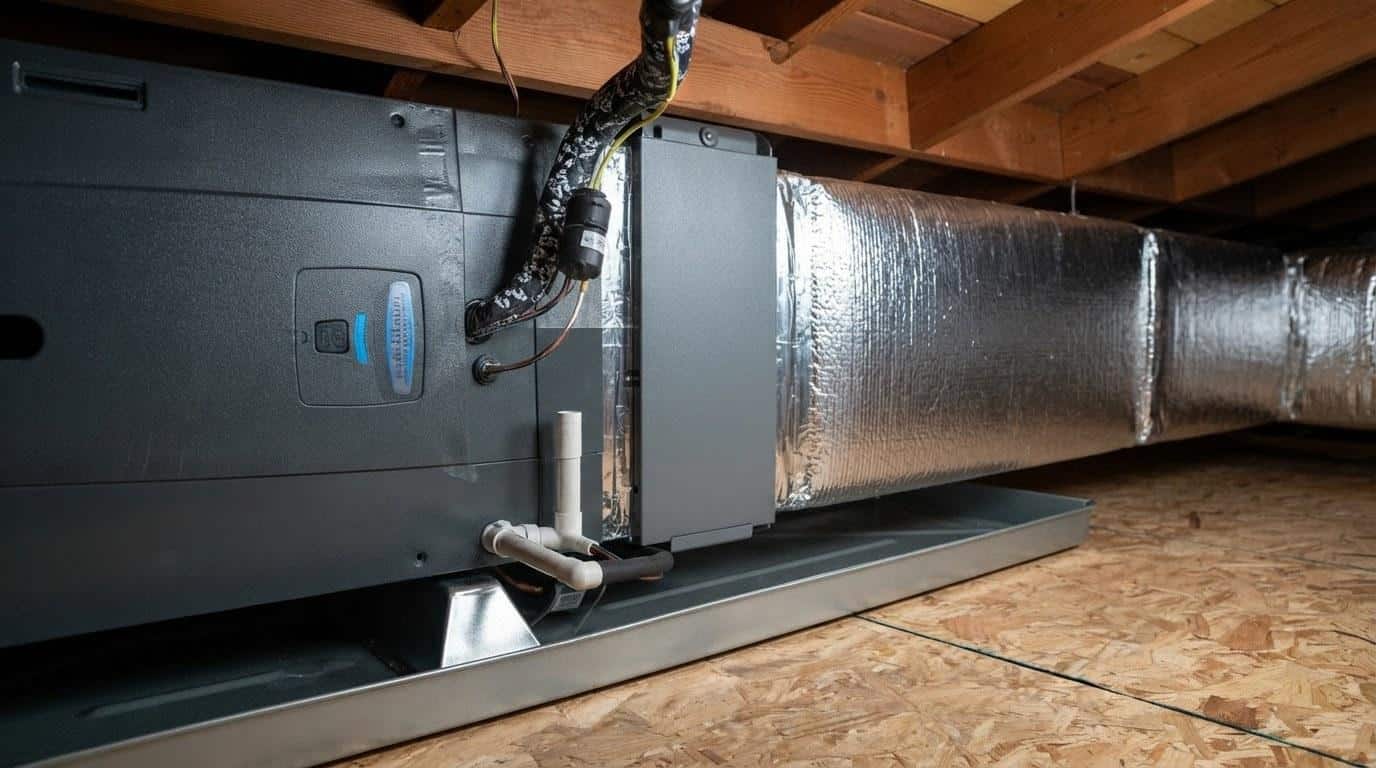 Completed air purification ventilation work at Shalom Heating & Air